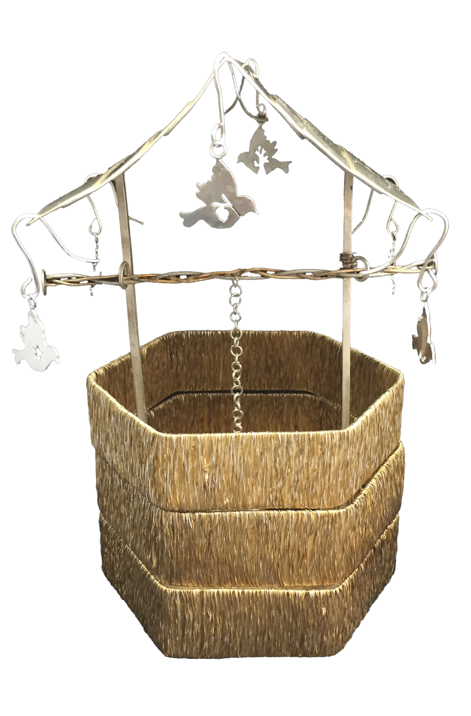 metalsmithed wishing well jewelry set